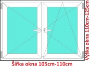 Okna O+OS SOFT rka 105 a 110cm x vka 110-125cm
